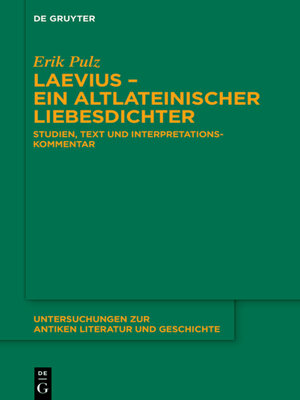 cover image of Laevius – ein altlateinischer Liebesdichter